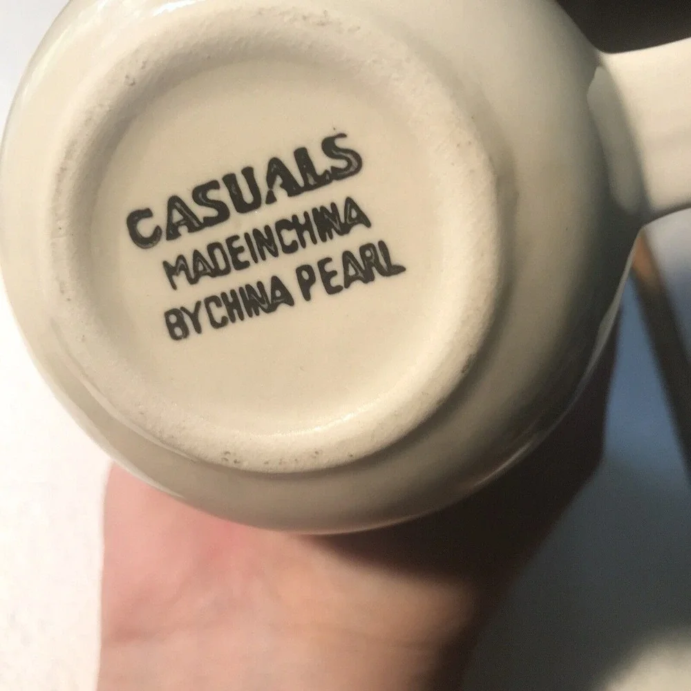 Vintage China Pearl Apple Creamer Sauce Pitcher 10 oz Casuals 90s discontinued